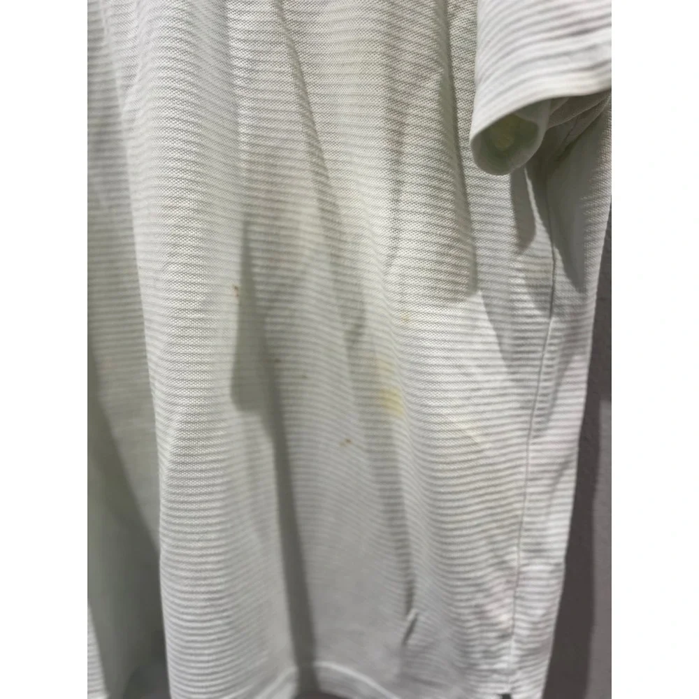 Perry Ellis Womens XL Light Green Ribbed 100% Cotton Short Sleeve Polo Shirt - Picture 2 of 6